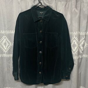 Madewell Dark Green Corduroy Shacket M